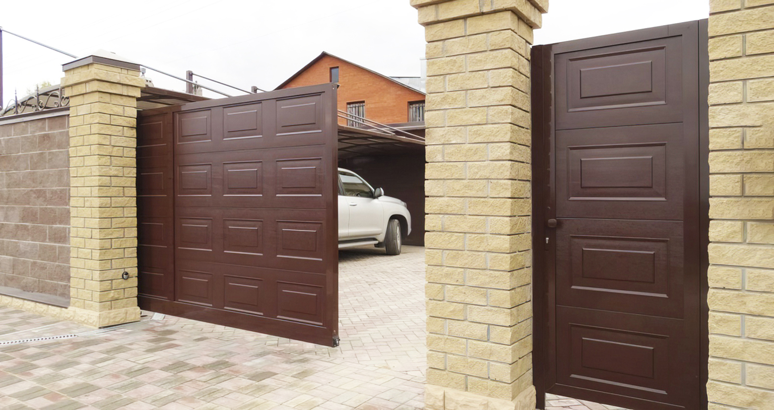 Ворота с калиткой в Нальчике под ключ