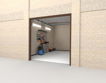 Секционные с окнами ворота S-гофр Trend